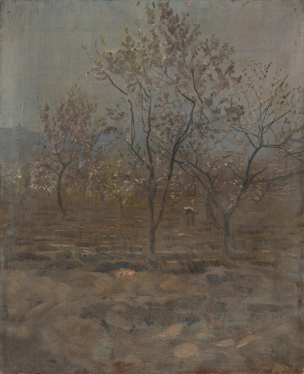 Trees in Blossom by Laszlo Mednyanszky