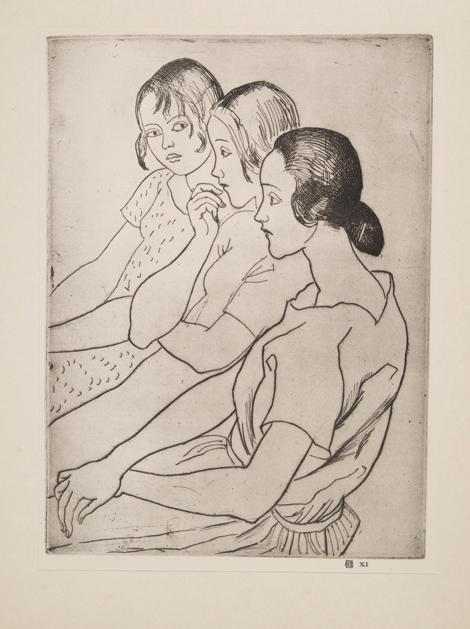 Country Girls, pub. 1927 by Laura Knight