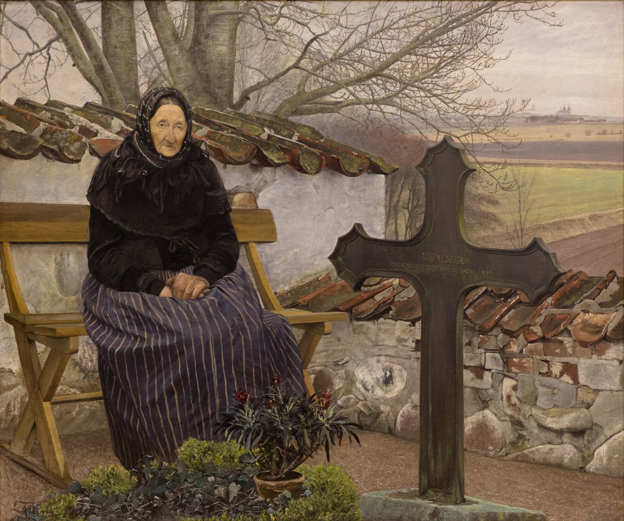 At the Cemetery in Fløng by Laurits Andersen Ring