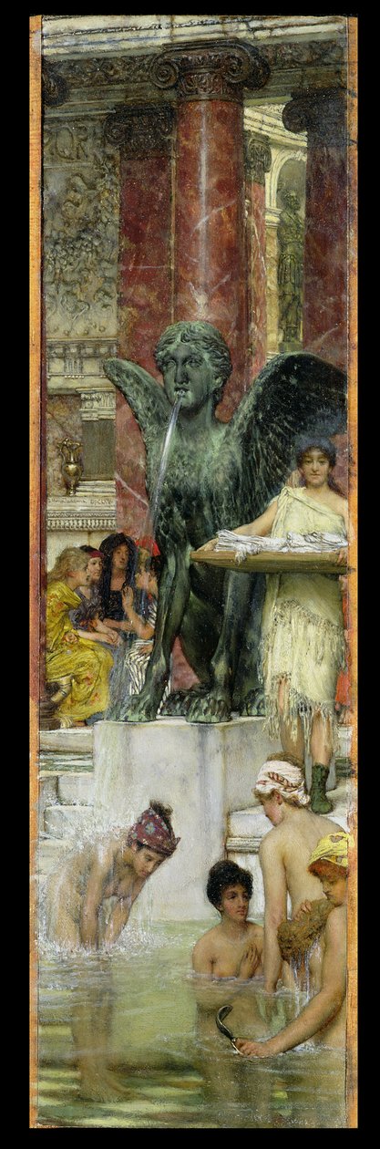 In the Roman Baths, or Roman Women in the Bath by Lawrence Alma Tadema
