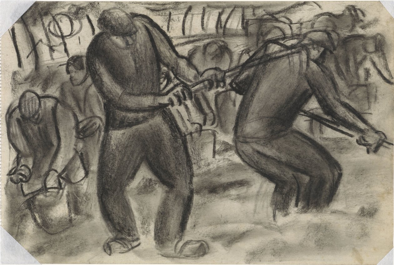 Potato Diggers in the Field by Leo Gestel