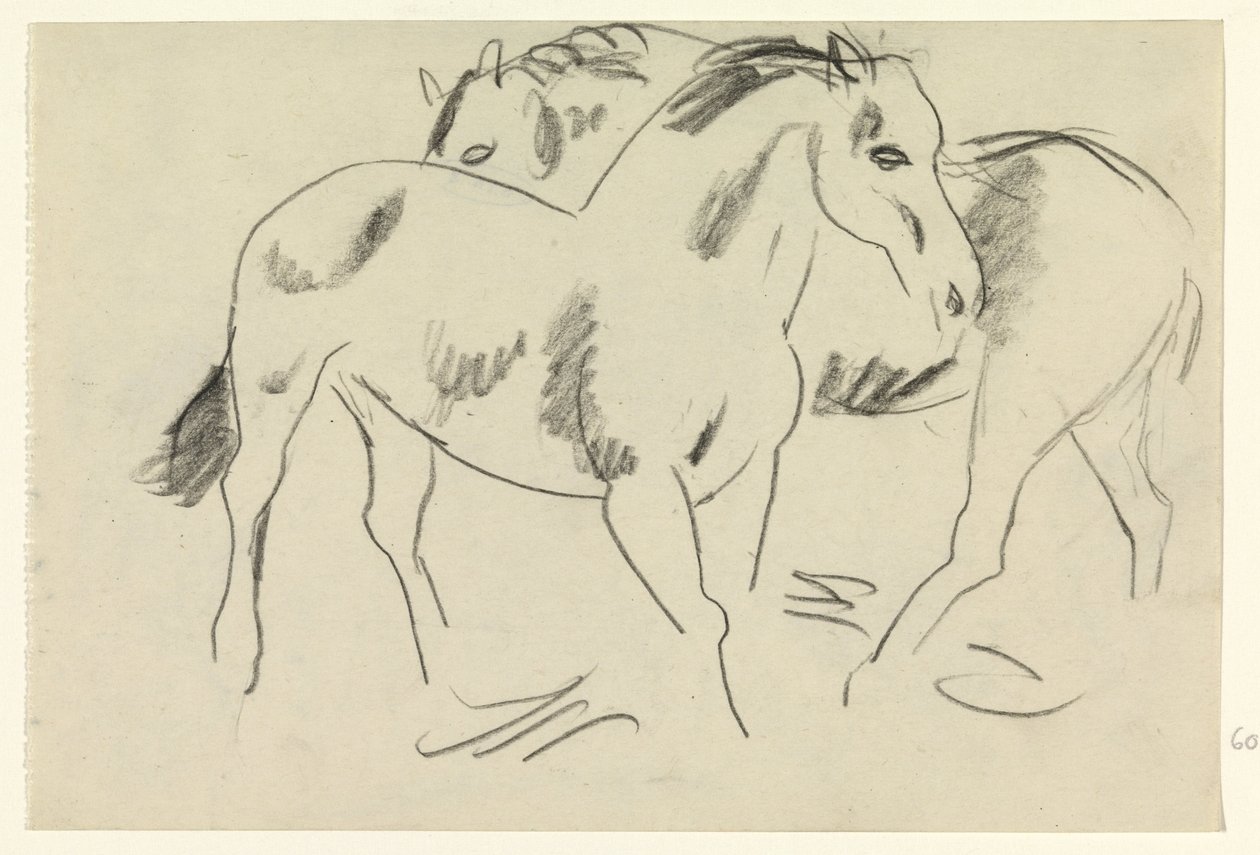 Two Horses by Leo Gestel