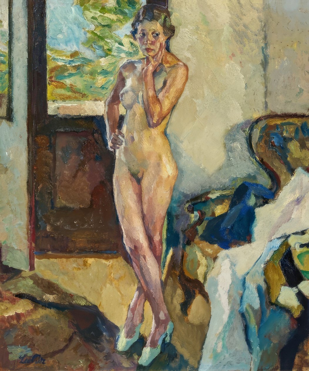 At the Window by Leo Putz