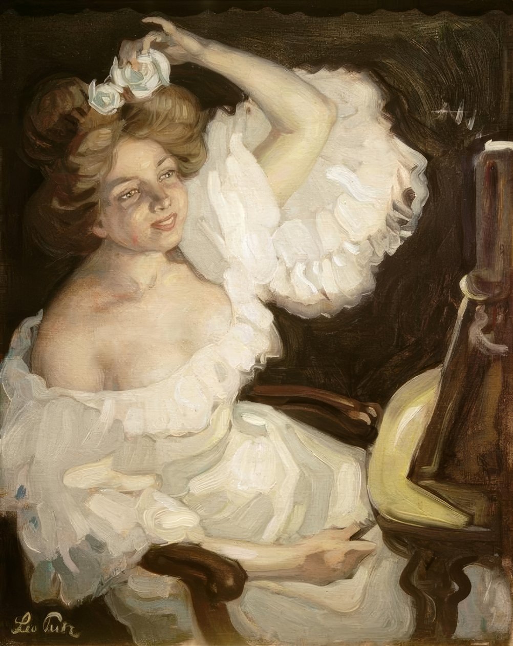 In Front of the Mirror by Leo Putz