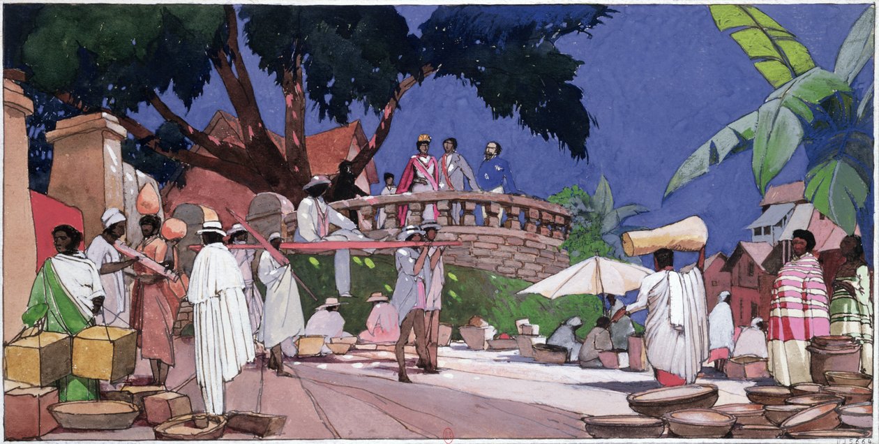 Jean Laborde and Queen Ranavalona I of Madagascar in c.1855, c.1910-20 by Georges de Feure