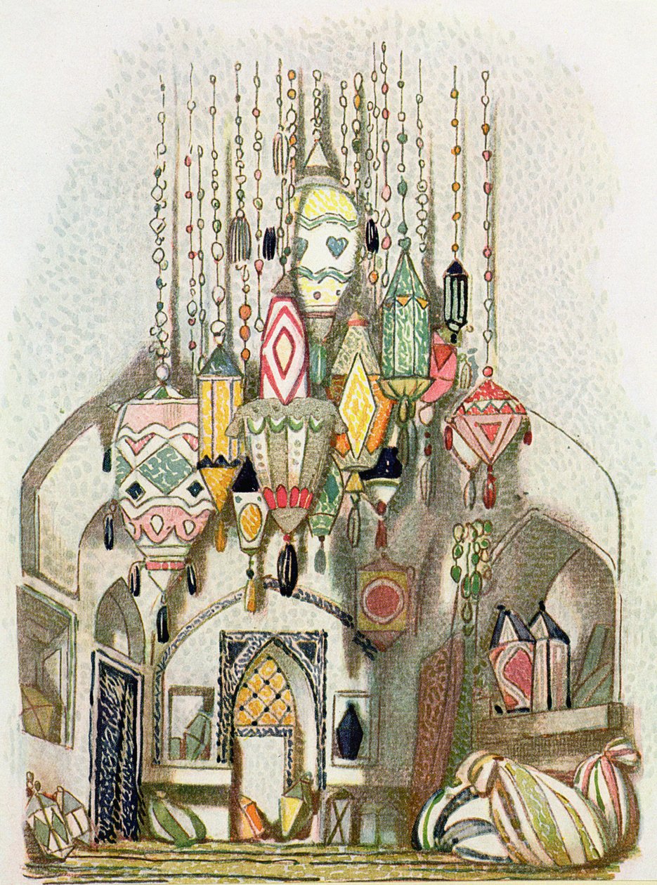 Scenery design from Aladdin by Leon Bakst