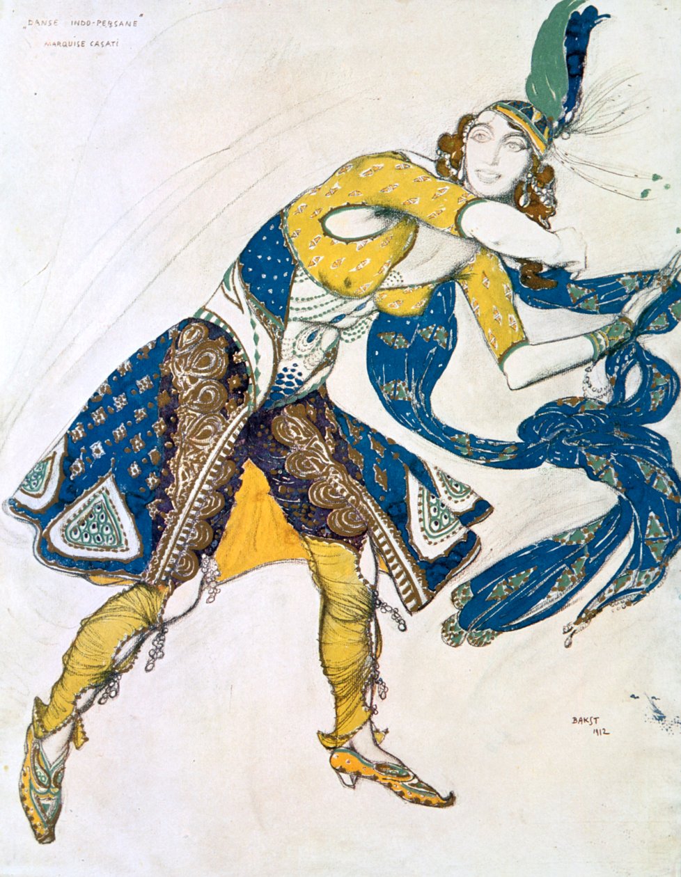 Indian Dance La Marquise de Casati by Leon Bakst