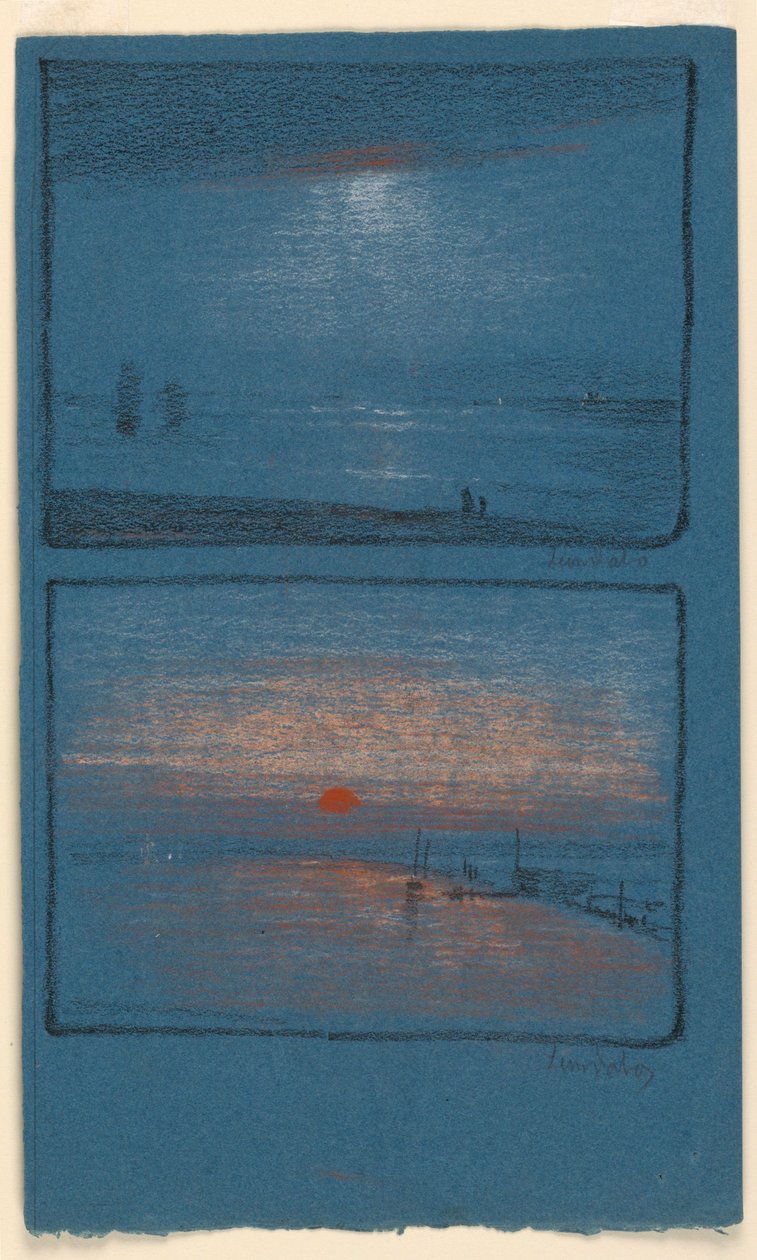 Two Evening Landscapes by Leon Dabo