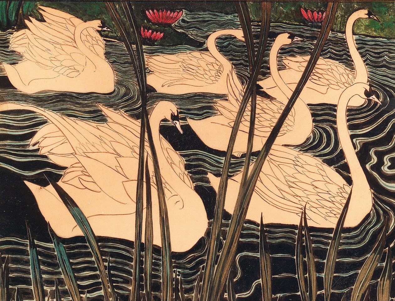 Swans, c. 1900 by Leon Spilliaert