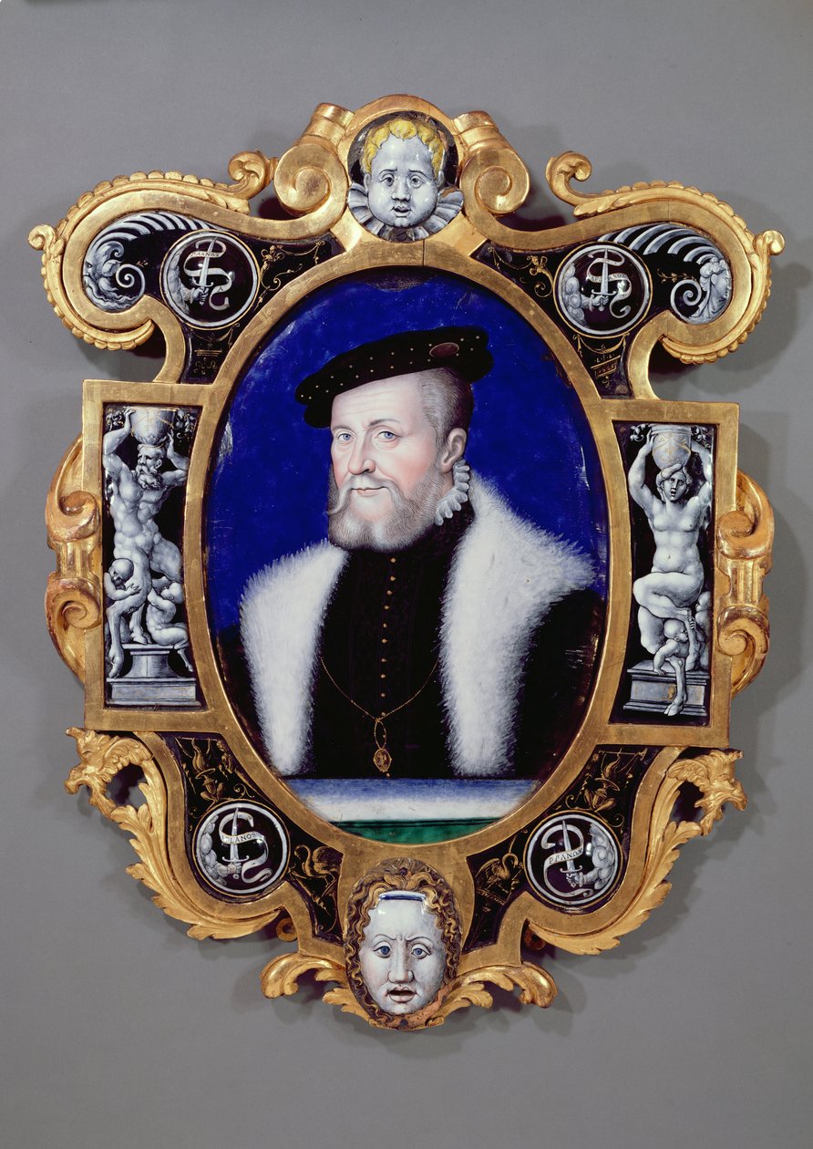 Portrait of Anne, First Duke of Montmorency (1493-1567) by Leonard Limosin