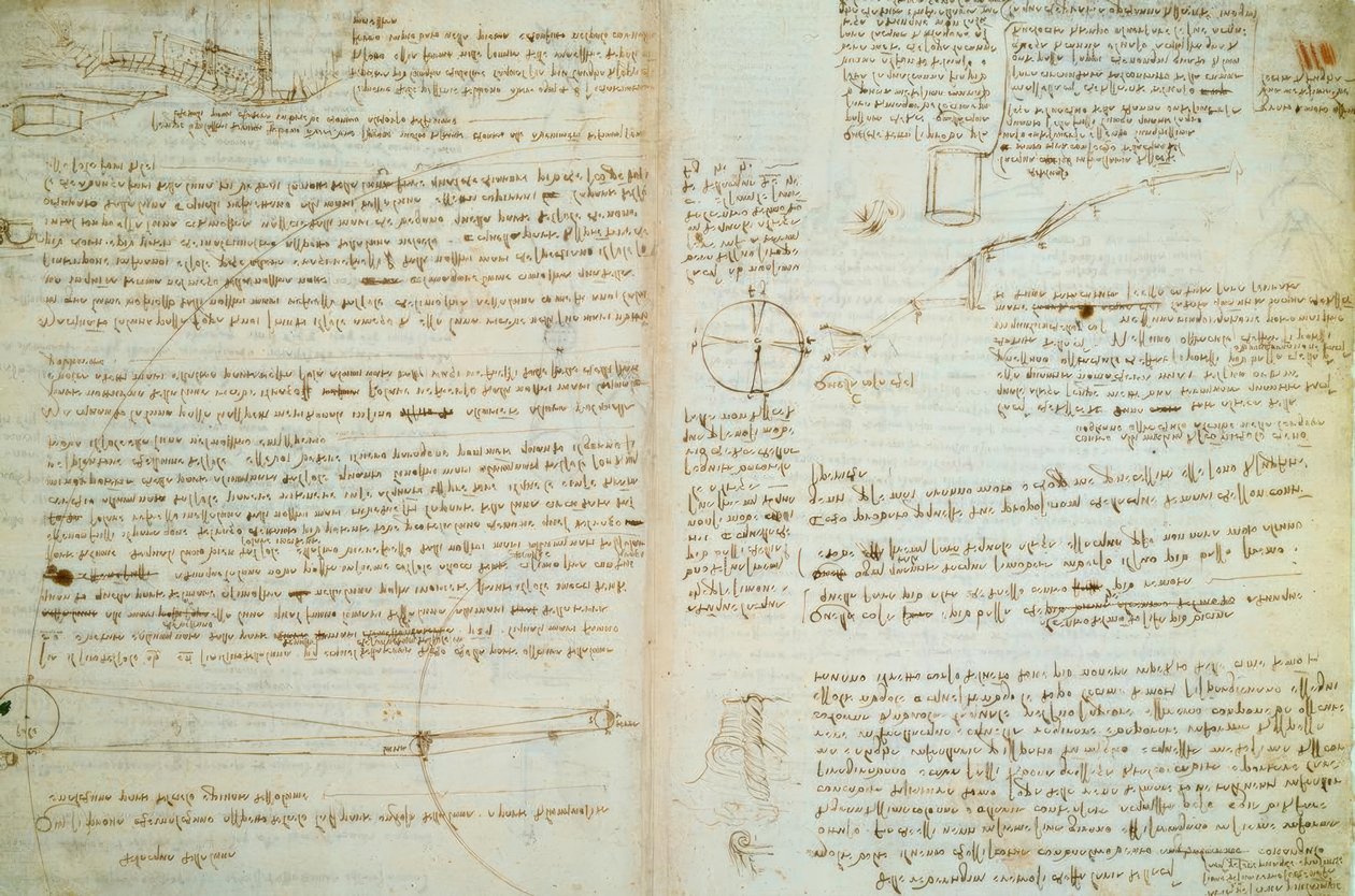 Leonardo da Vinci, Pages from Cod. Hammer by Leonardo da Vinci