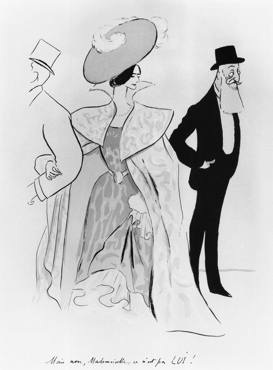 Caricature of Leopold II (1835-1909) and Cleo de Merode (1873-1966) by Leonetto Cappiello