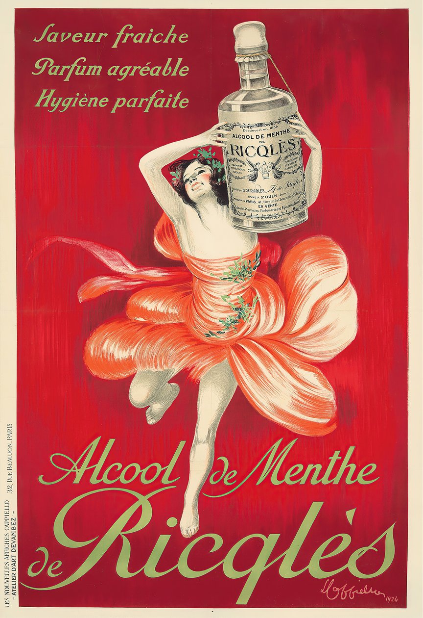 Alcool de Menthe de Ricqlès, 1924 by Leonetto Cappiello