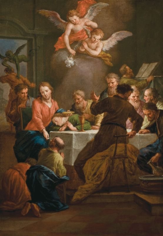 Jesus Feeds the Apostle Peter by Leopold Layer