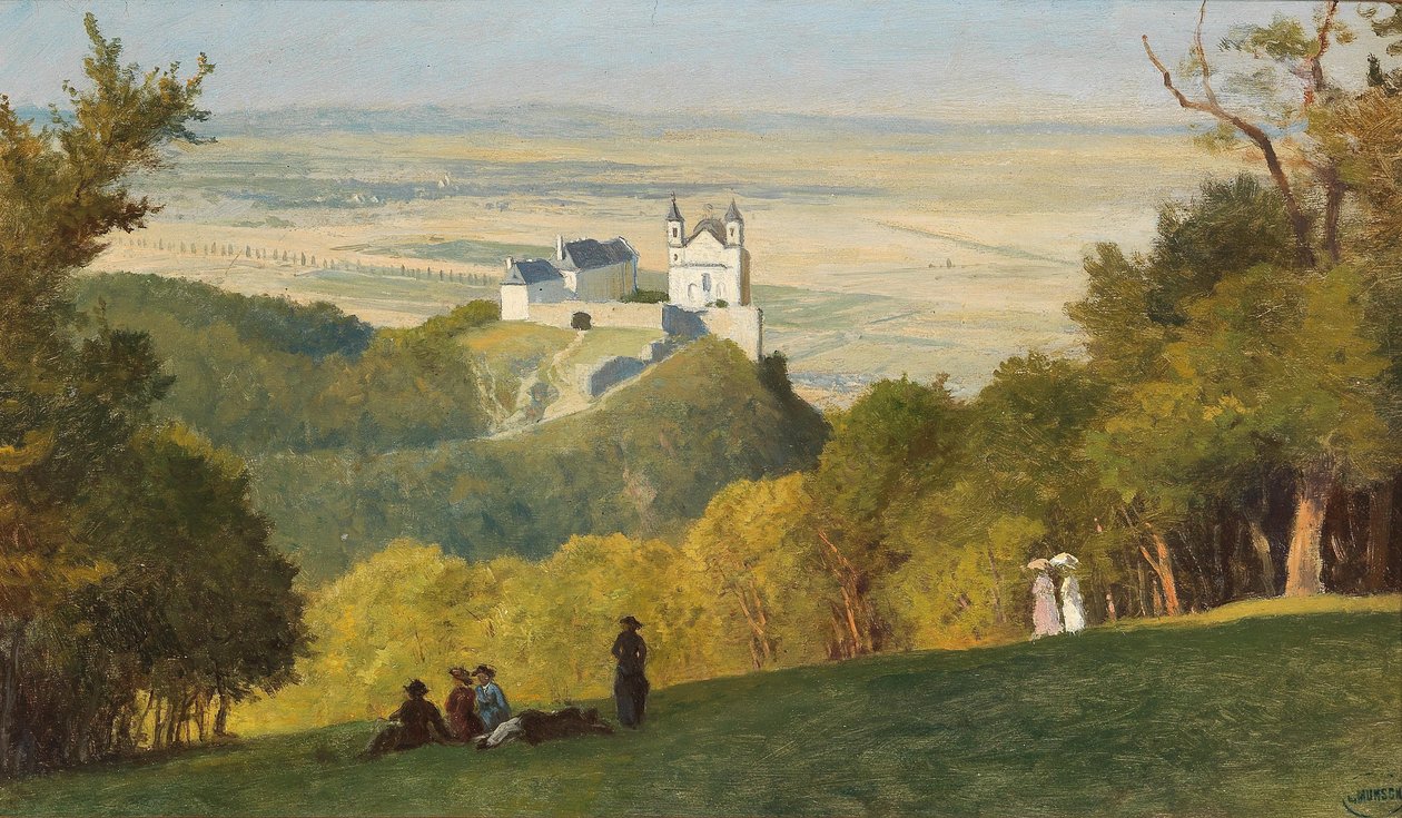 View from the Kahlenberg to the Leopoldsberg by Leopold Munsch