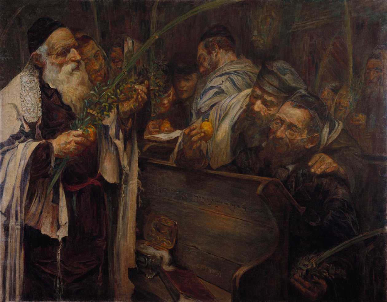 Sukkot in the Synagogue by Leopold Pilichowski