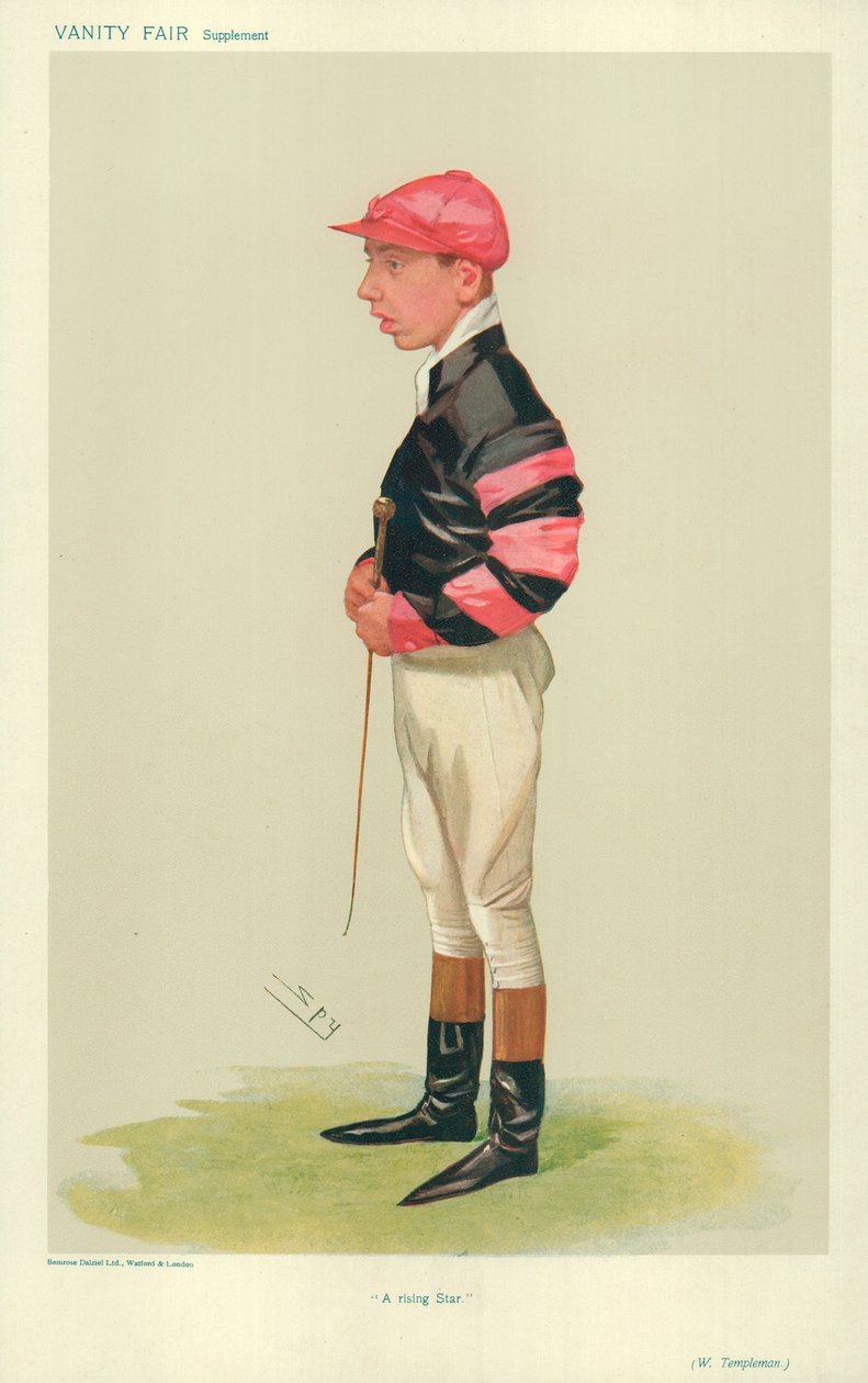 Arthur Templeman, A Rising Star, Vanity Fair Cartoon by Leslie Matthew Ward