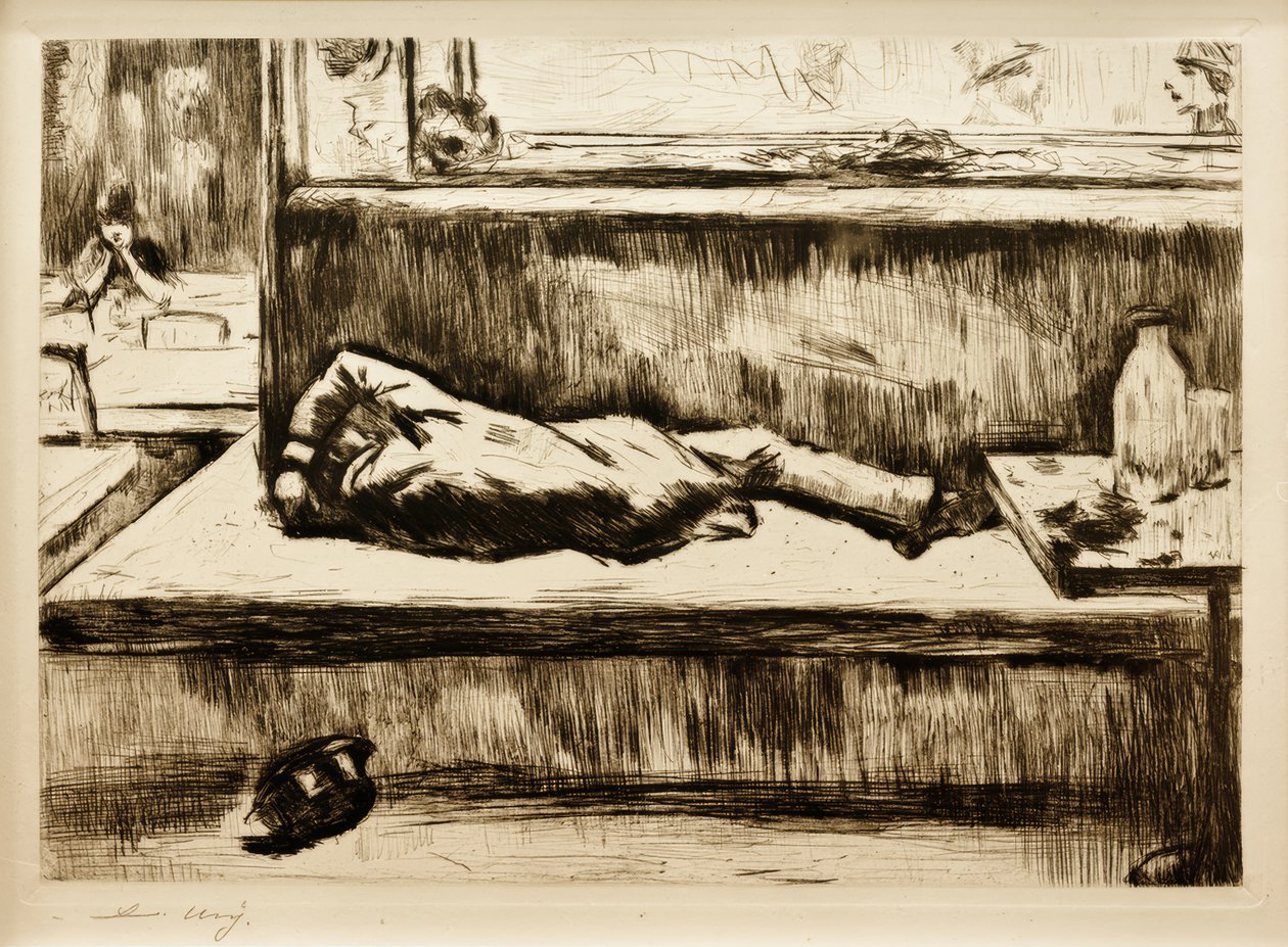 The Absinthe Drinker, Paris by Lesser Ury