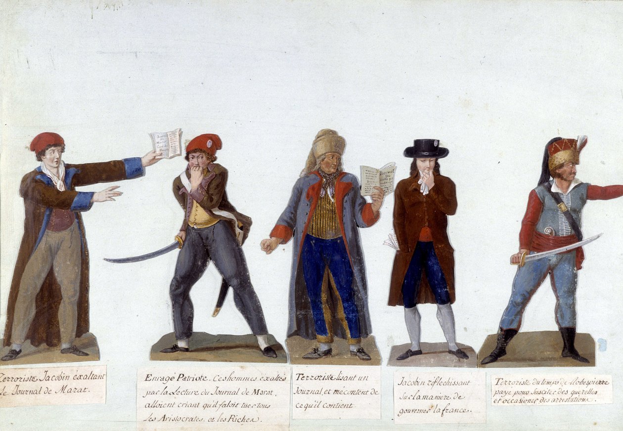 Cardboard characters of the French Revolution by Lesueur Brothers