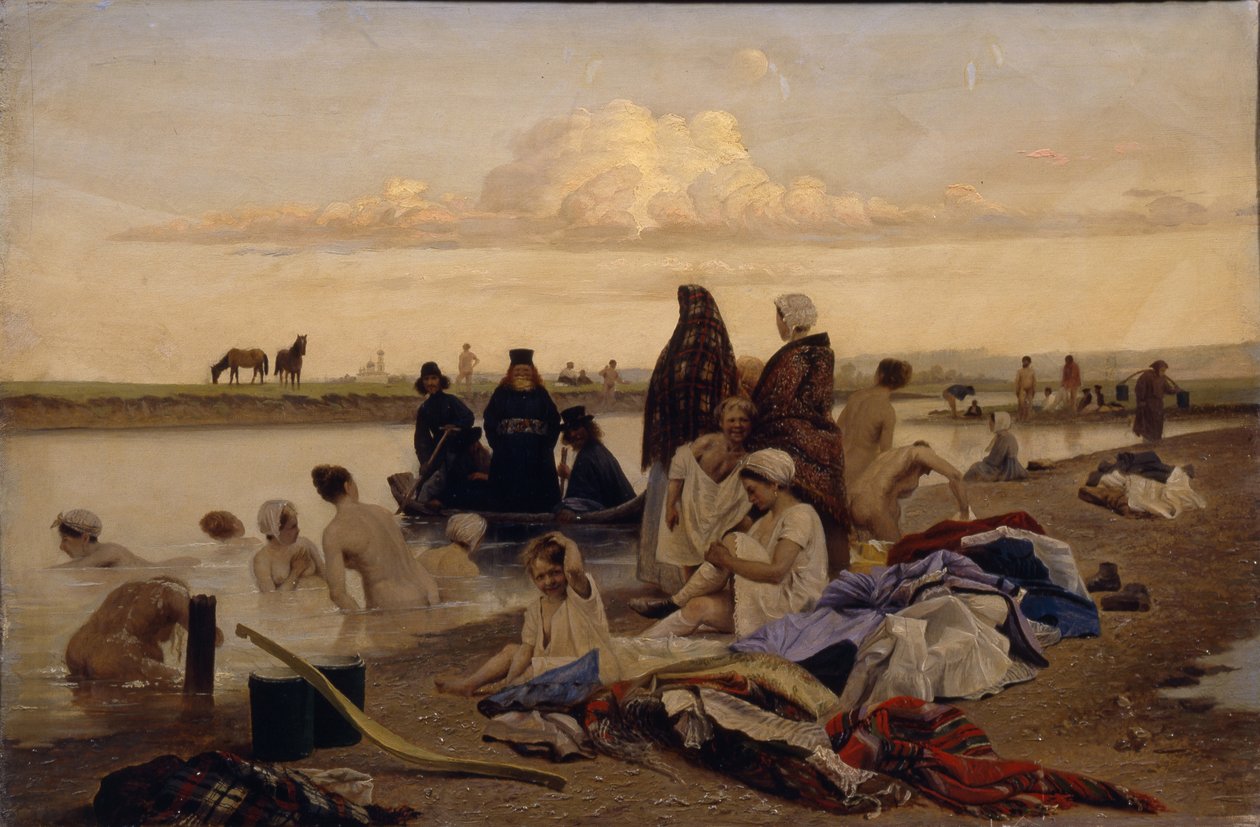 Monks. Wrongly Stranded by Lev Grigoryevich Solovyev