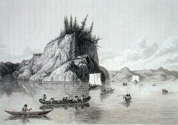 Expedition Crossing Lake Prosperous, May 30 by Lieutenant (after) Hood