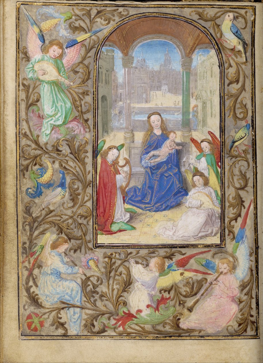 The Virgin and Child with Angels by Lieven van Lathem