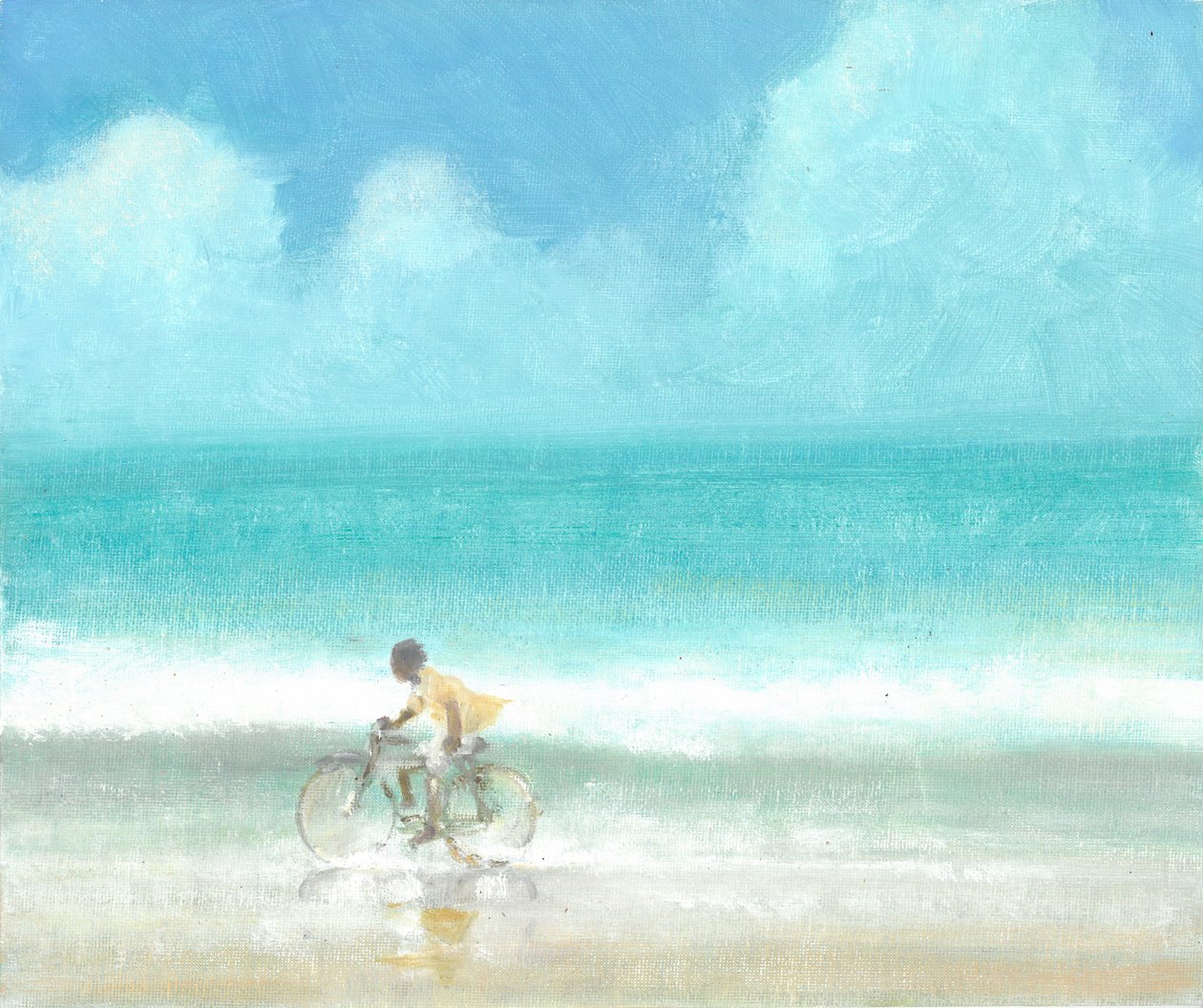 Boy on Bicycle by Lincoln Seligman