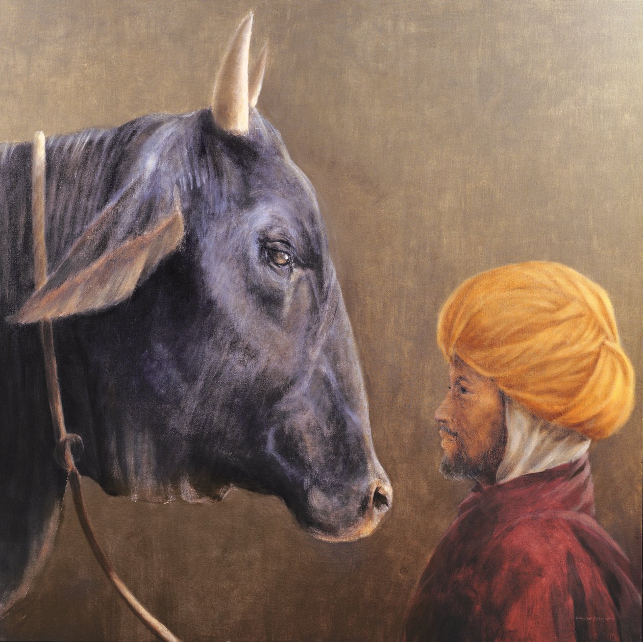 Man and Bull by Lincoln Seligman