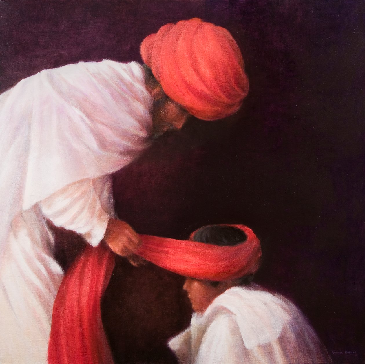 Tying a Turban by Lincoln Seligman