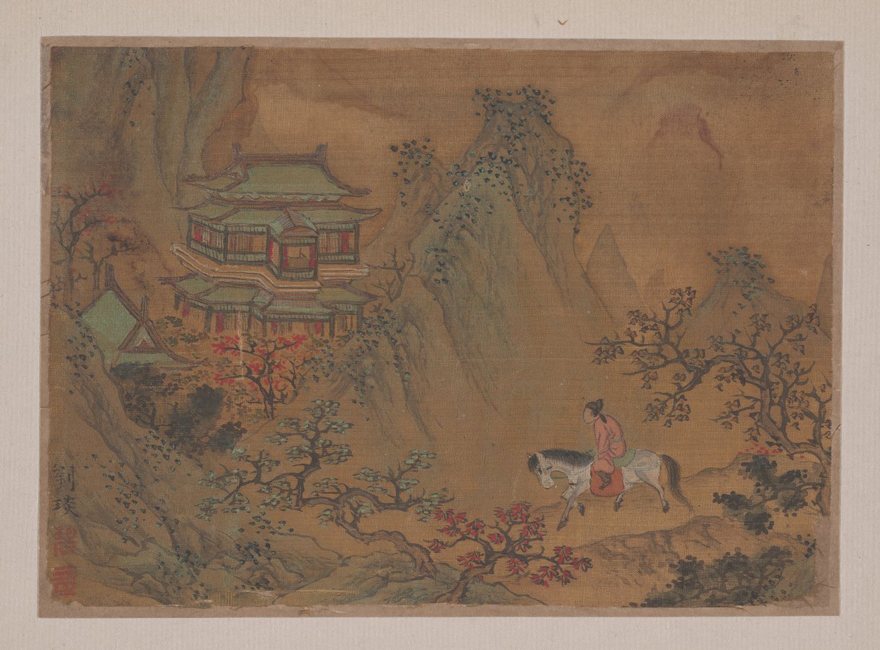 Landscape with Man on Horseback by Liu Yen