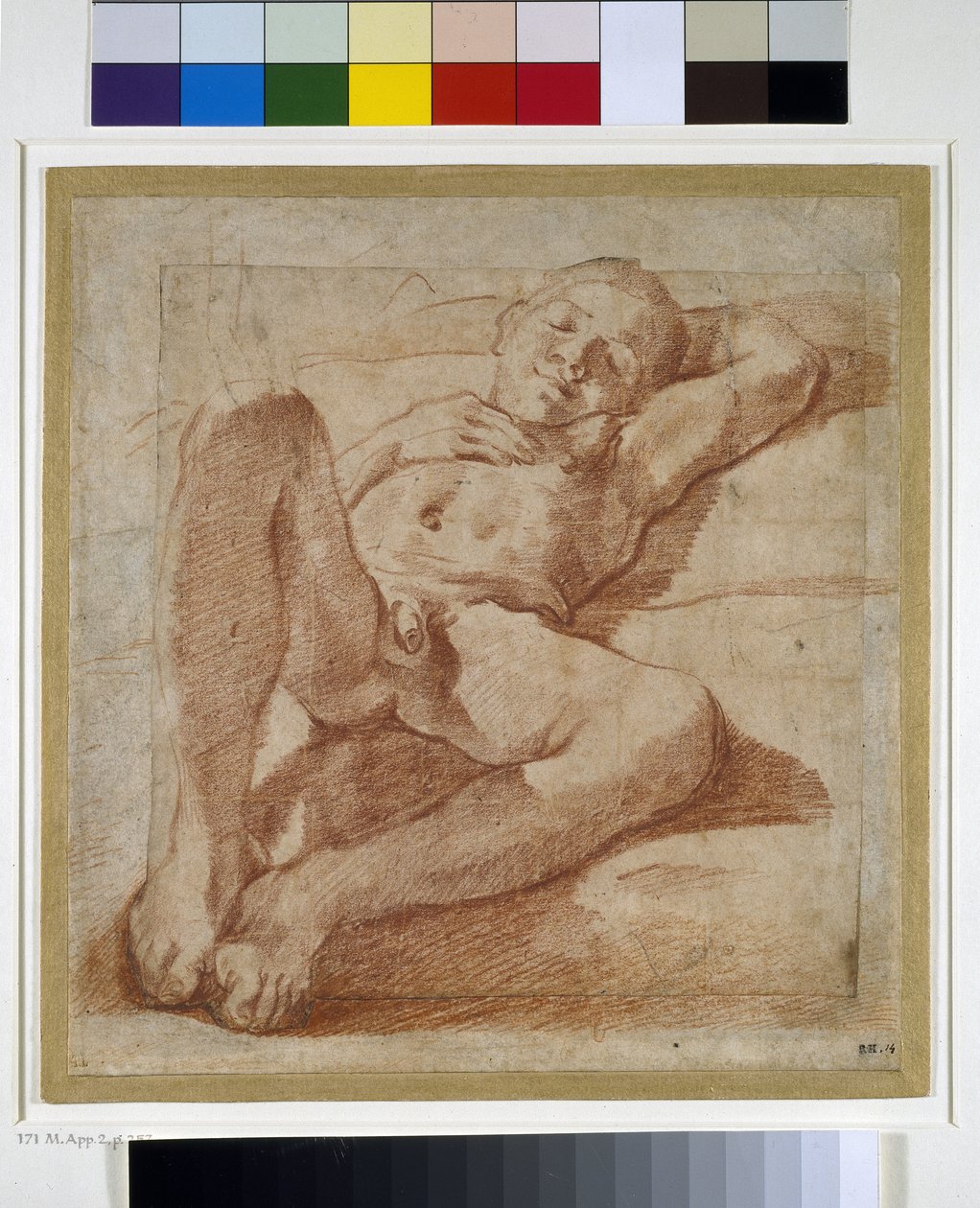 Study of a Nude Boy by Lodovico Carracci