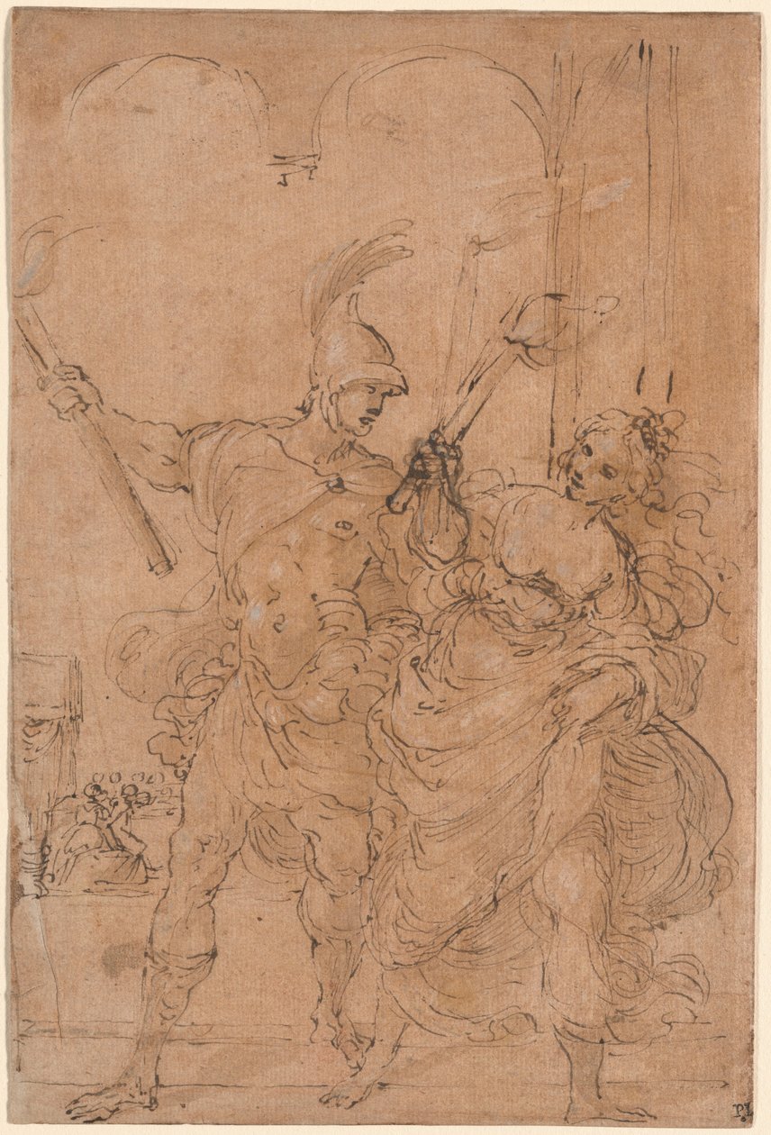Alexander and Thaïs Setting Fire to Persepolis by Lodovico Carracci