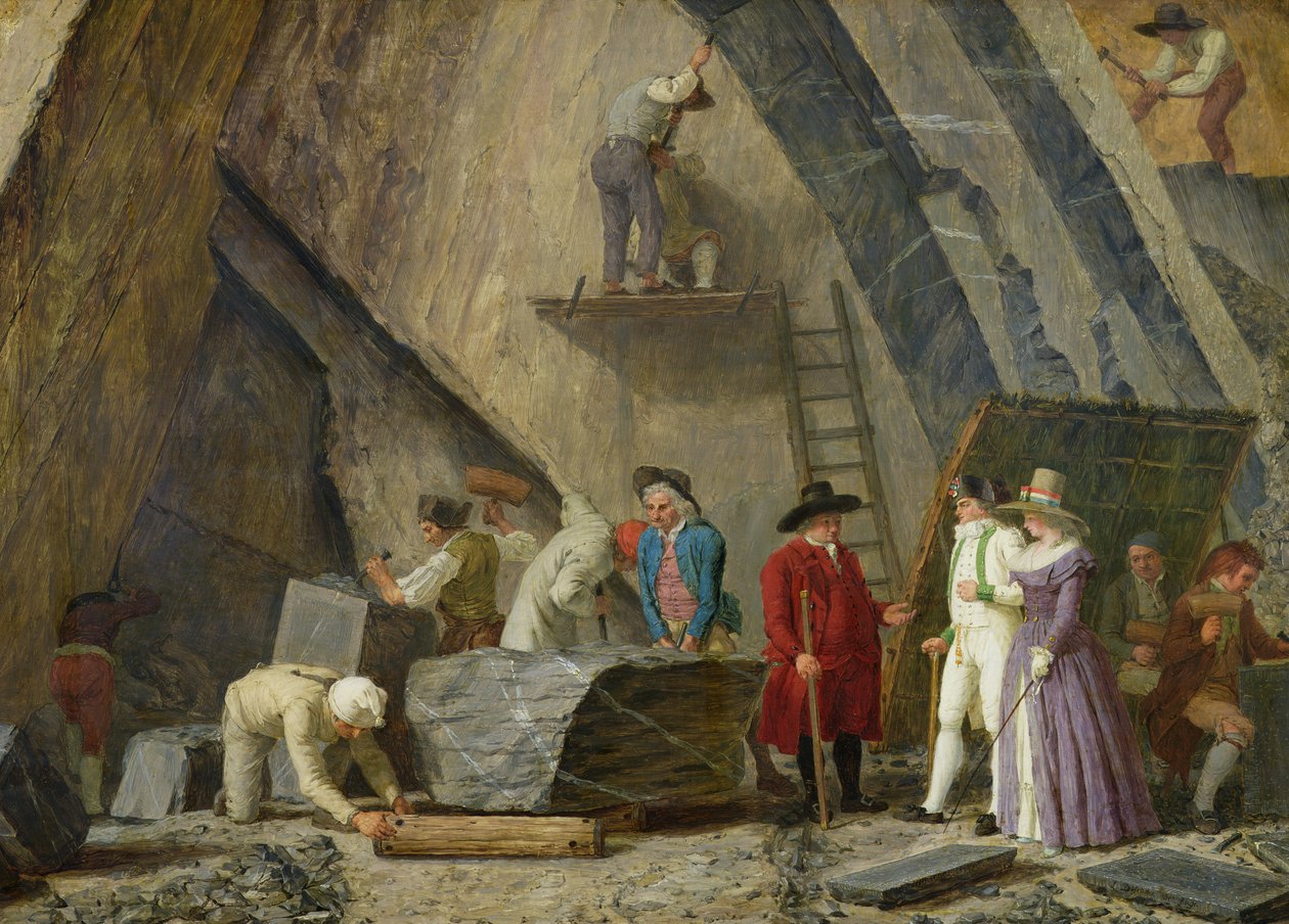 Extracting Sainte-Anne Marble from a Quarry by Léonard Defrance