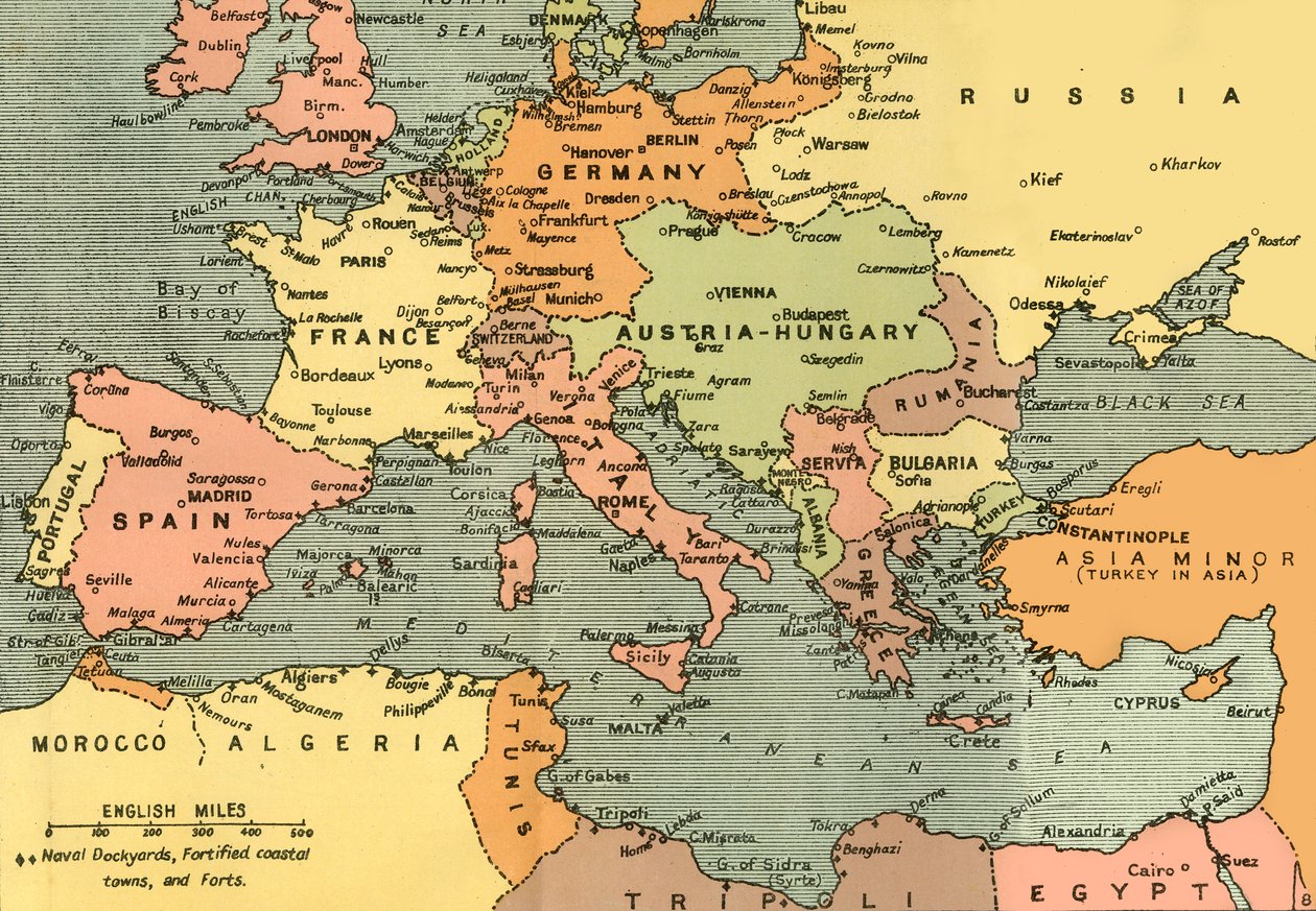 Central Europe and the Mediterranean by London Geographical Institute