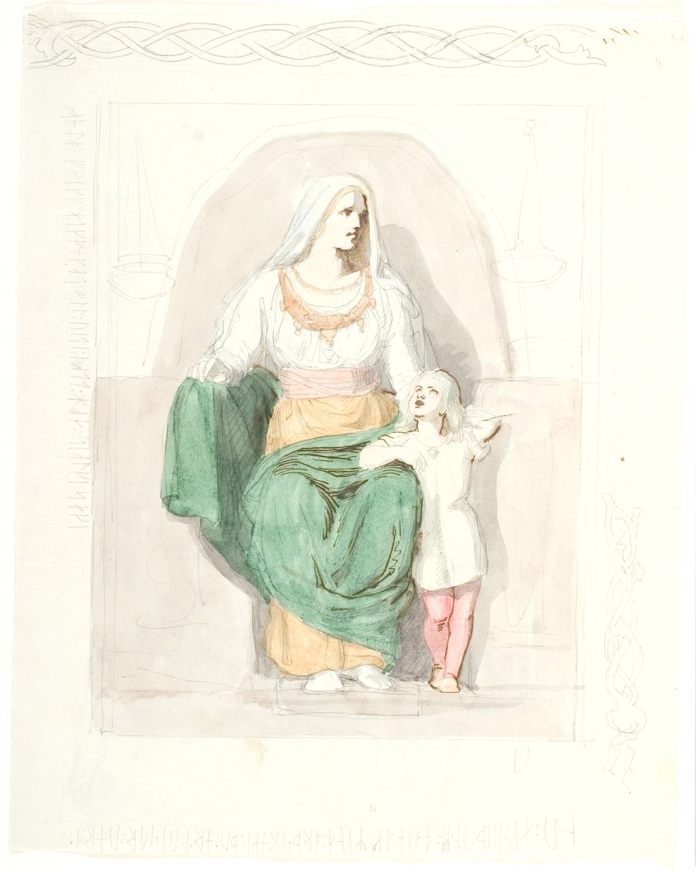 Frigga with Gersimi by Lorenz Frølich