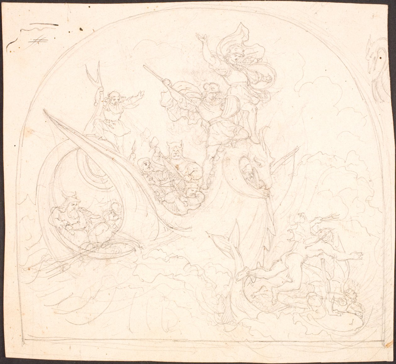 Draft of Frithiof at Sea by Lorenz Frølich