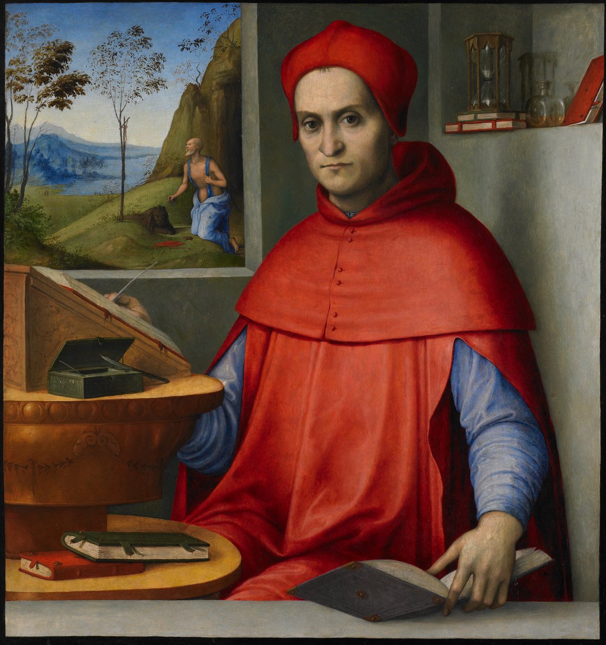 Portrait of a Cardinal in His Study, c.1510-20 by Lorenzo Costa