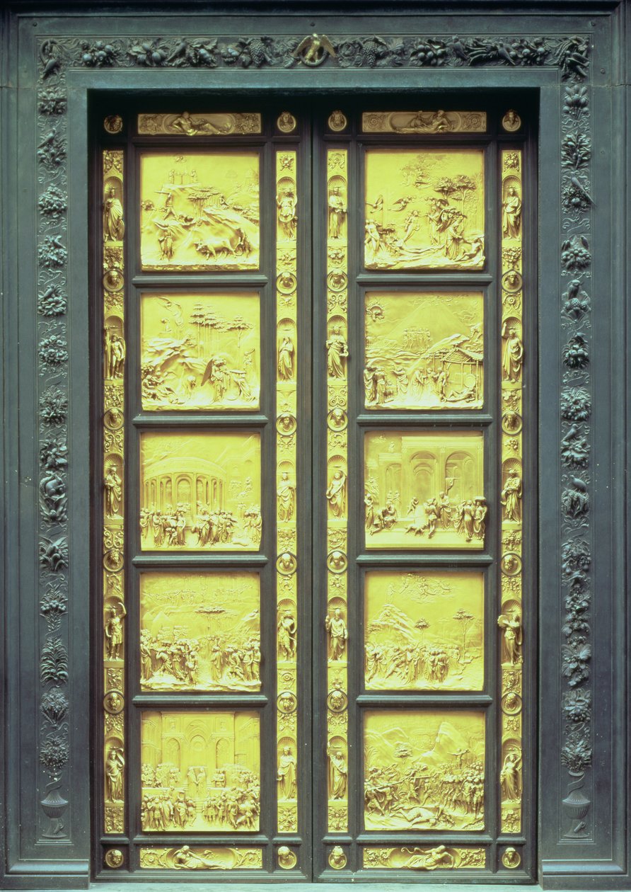 The Gates of Paradise (East Doors) Comprising 10 Relief Panels Depicting Old Testament Scenes 1425-52 by Lorenzo Ghiberti