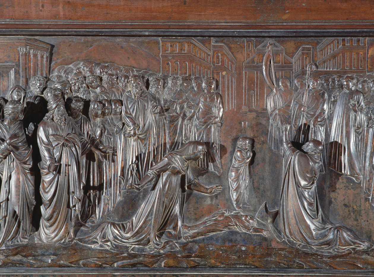 The Shrine of St. Zenobius, Raising of the Dead Child, c.1432-42 (detail) by Lorenzo Ghiberti