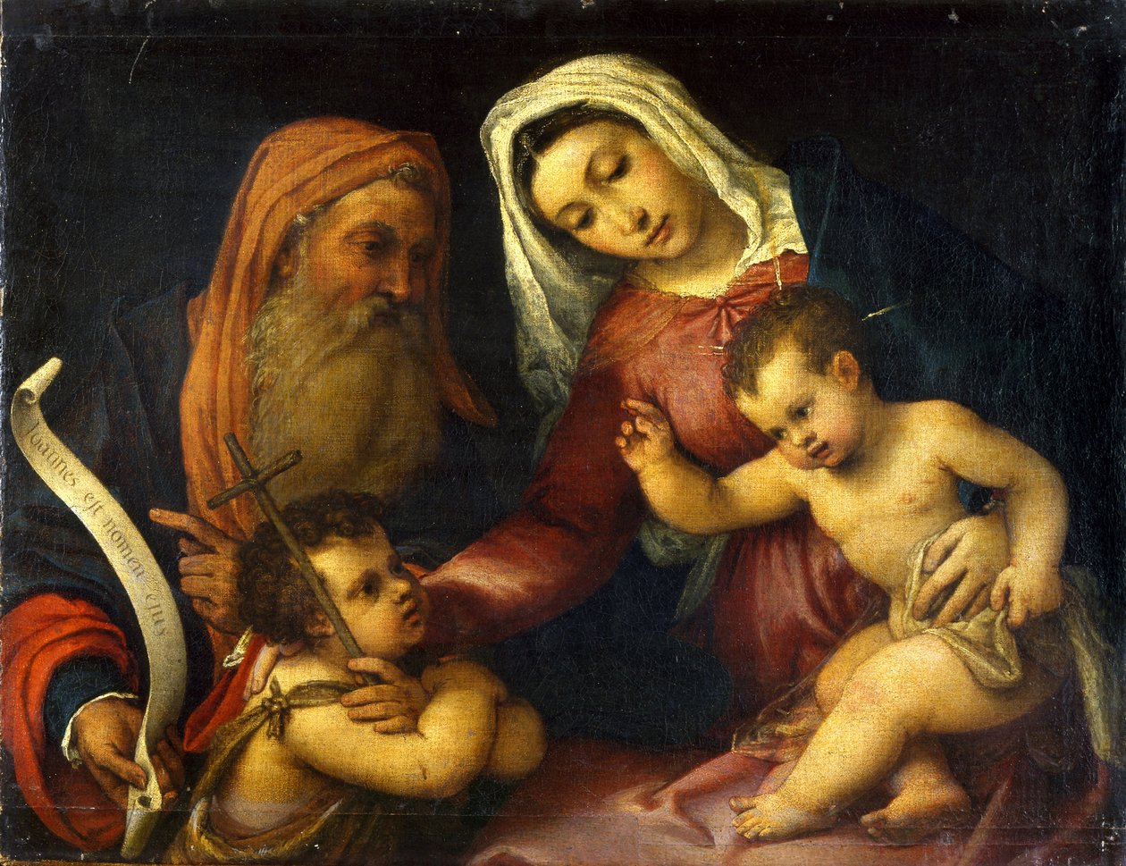 The Virgin and Child with Saints Zacharias and John the Baptist by Lorenzo Lotto