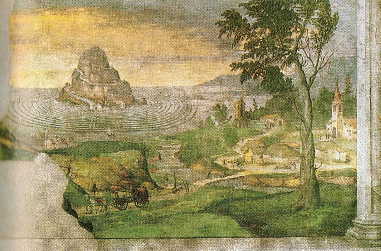 The Olympus, Surrounded by a Labyrinth by Lorenzo Leonbruno