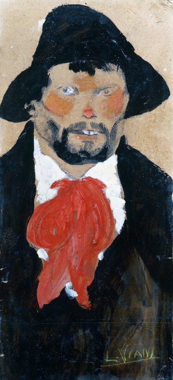 Peritucco with Red Bow by Lorenzo Viani