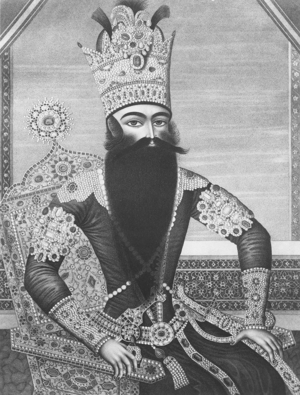 Fath-Ali Shah Qajar by Louis Charles Ruotte