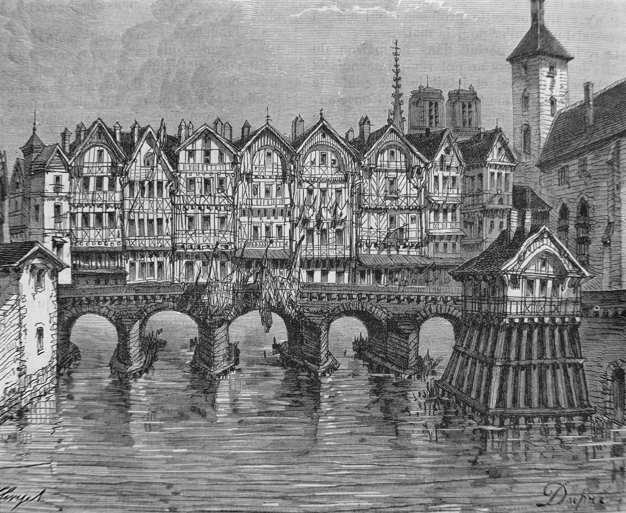 View of the Ancient Pont-au-Change by Louis Dupré