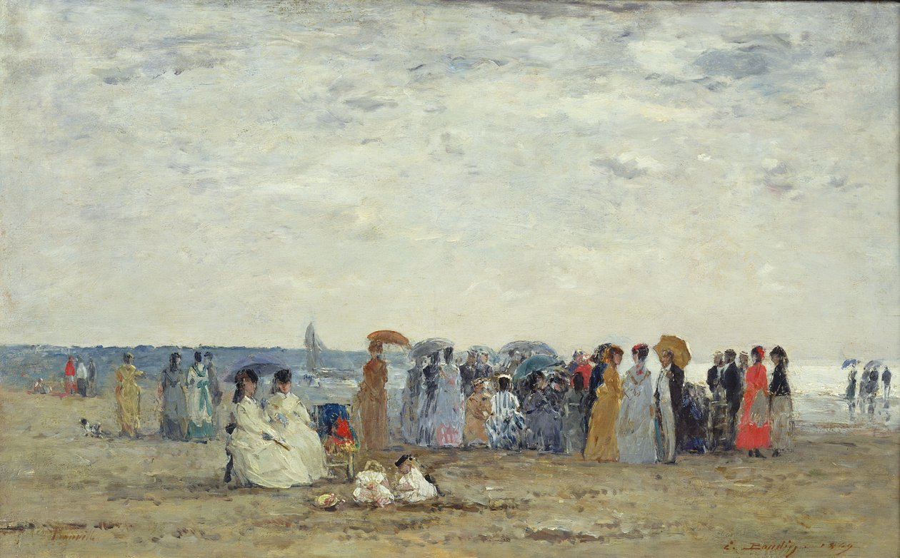 Swimmers on Trouville Beach by Eugene Louis Boudin