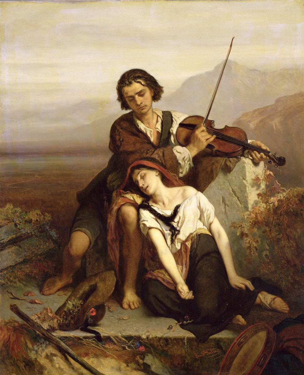Comfort in Grief, c.1852 by Louis Gallait