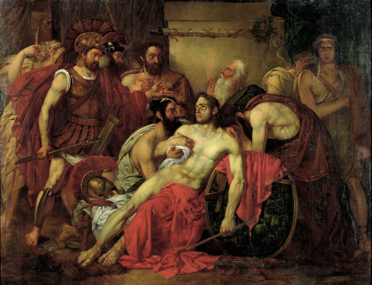 The Death of Epaminondas (c.418-362 BC) by Louis Gallait