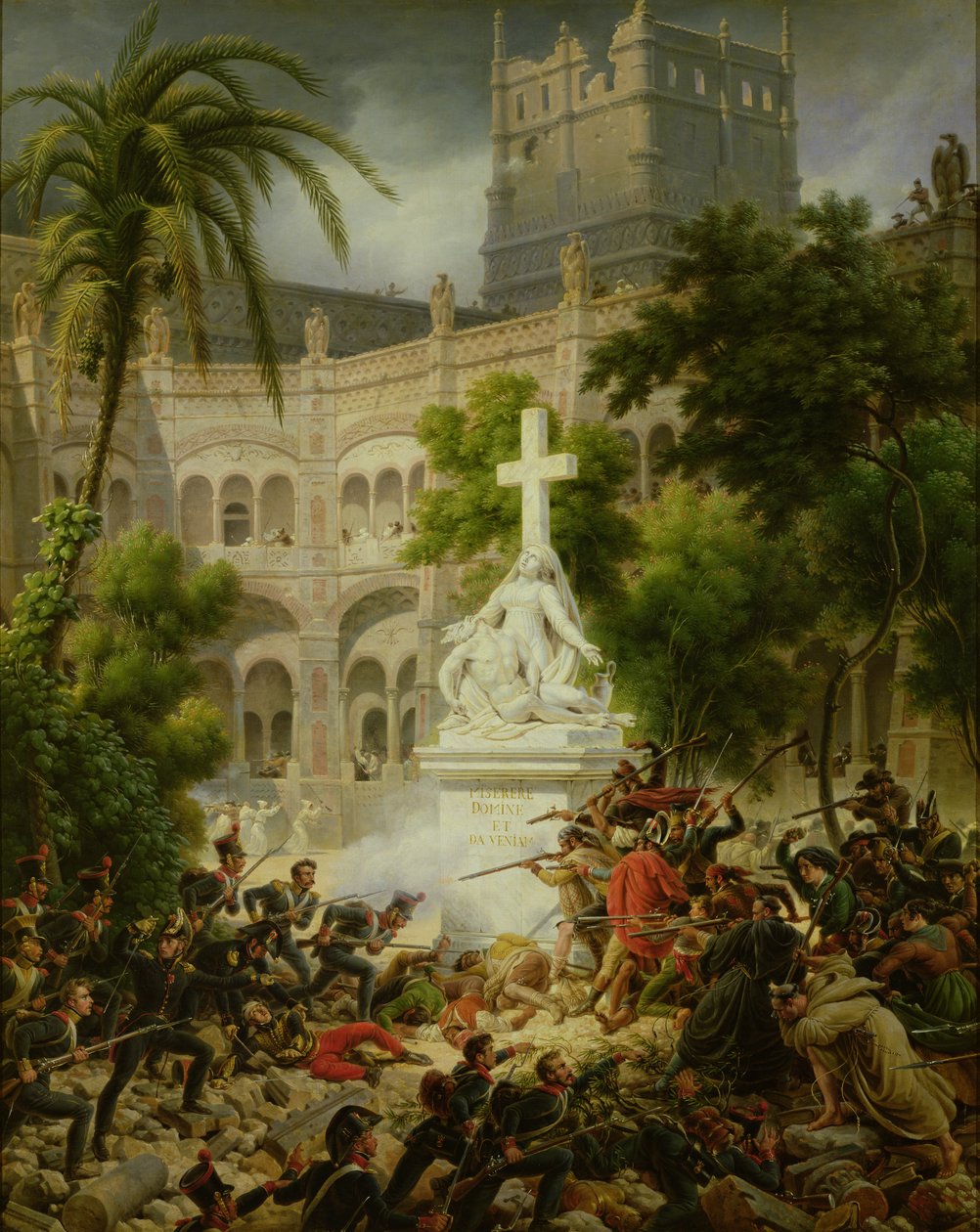 Assault on the Monastery of San Engracio in Zaragoza, 8th February 1809 by Louis Lejeune