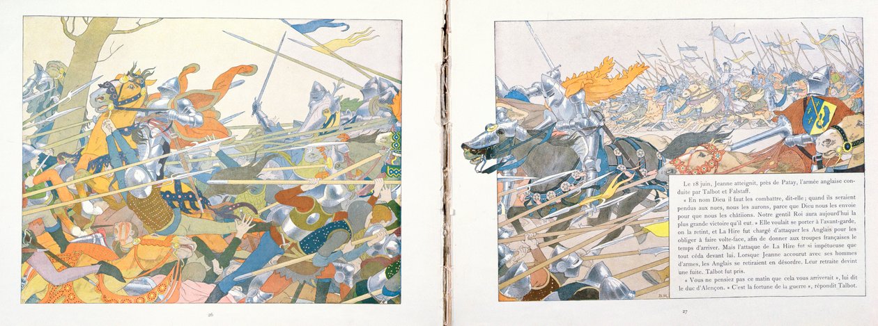 The Battle of Patay, illustration from 