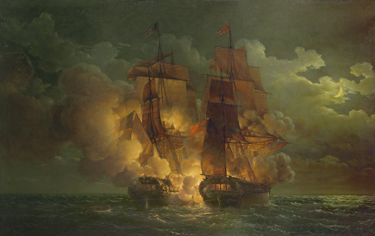 Battle Between the French Frigate 